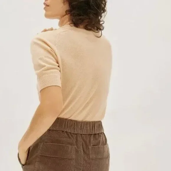 Everlane Wool/Cotton Short Sleeved Turtleneck Sweater L - Picture 3 of 5